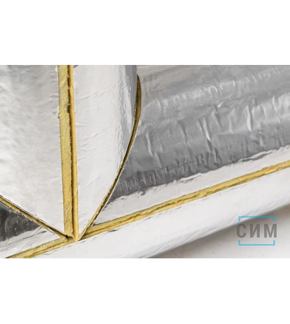 Негорючие фольгированные минераловатные тройники высокой плотности ЭКОРОЛЛ КВ-150 Ф