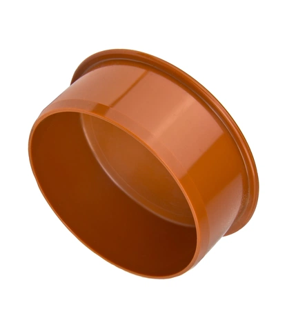 Полипропиленовая заглушка трубы 110 наружной канализации Контур ОРАНЖ