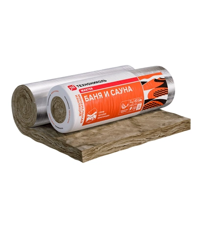 Фольгированный минераловатный мат ТЕХНОНИКОЛЬ 40 RAlu Баня и Сауна