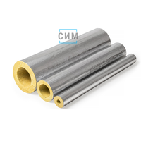 Негорючие фольгированные минераловатные цилиндры ЭКОРОЛЛ КВ-80 Ф