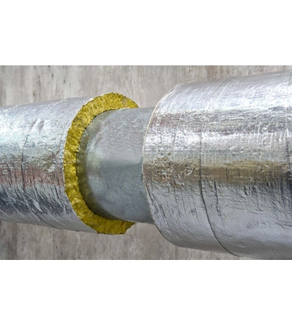 Фольгированные ламельные базальтовые цилиндры ЭКОРОЛЛ КВ-50 ФА