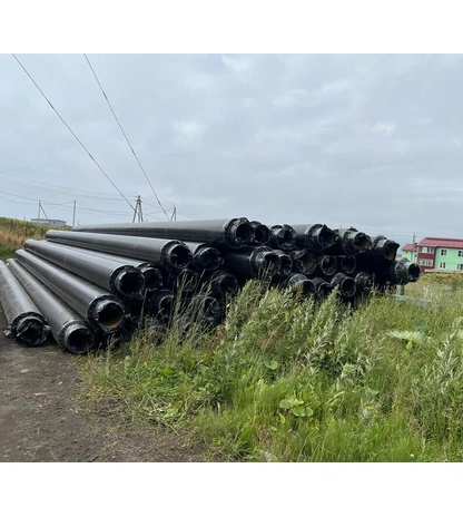 Труба в ППУ изоляции стальная электросварная ст09г2с в ПЭ оболочке