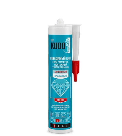 Клей ремонтно-монтажный KUDO универсальный акриловый «невидимый шов»