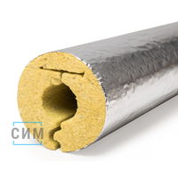 Негорючие фольгированные минераловатные цилиндры ЭКОРОЛЛ КВ-100 Ф