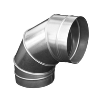 Отвод круглого воздуховода из оцинкованной стали 90°