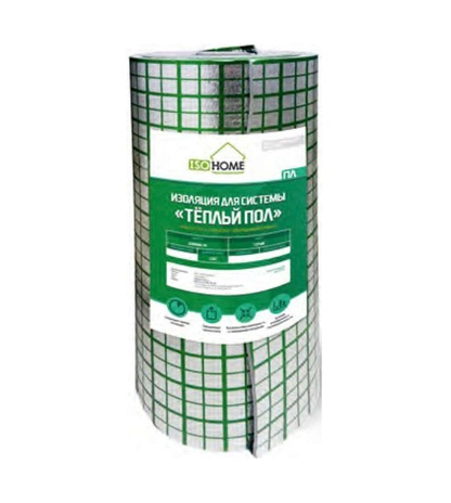 Металлизированный рулон из вспененного полипропилена ISOHOME ПЛ тёплый пол