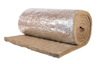 Негорючий фольгированный прошивной мат на металлической сетке ЭКОРОЛЛ КВ-100 Ф ГС