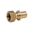 Муфта аксиальная надвижная латунная с накидной гайкой