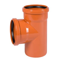 Полипропиленовый тройник наружной канализации ДУ 110 Контур ОРАНЖ