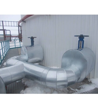 Отвод кожуха 90° из оцинкованной стали