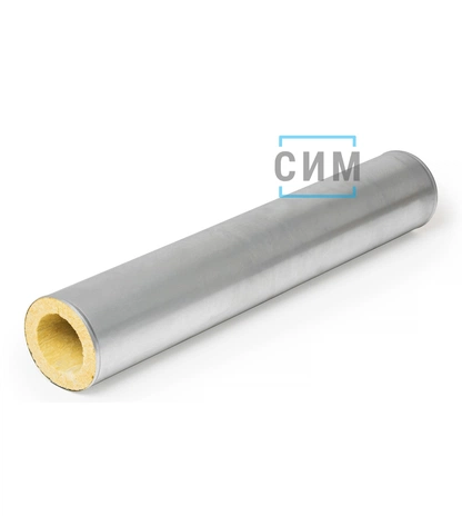 Оцинкованные минераловатные цилиндры высокой плотности ЭКОРОЛЛ КВ-120 Zn