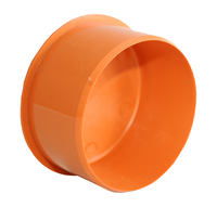 Полипропиленовая заглушка трубы 110 наружной канализации Контур ОРАНЖ