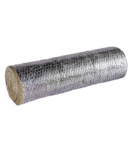 Фольгированный прошивной огнезащитный базальтовый мат ЭКОРОЛЛ КВ-105 Ф ГС