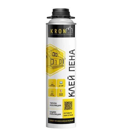 Профессиональная полиуретановая клей-пена KRONbuild, объём 850 мл