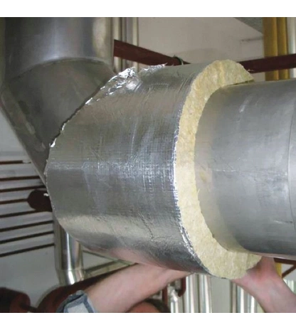 Фольгированные базальтовые цилиндры высокой плотности ЭКОРОЛЛ КВ-150 ФА