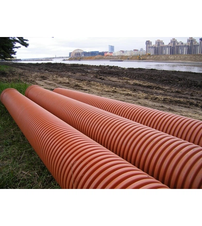 Безнапорная гофрированная канализационная наружная труба ИКАПЛАСТ SN10