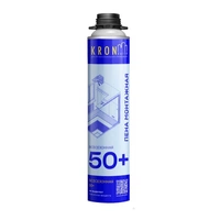 Профессиональная монтажная пена KRONbuild Всесезонная 50+, объём 850 мл