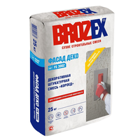 Штукатурка цементная декоративная BROZEX ФАСАД ДЕКО FS-3002 Короед 25 кг Штукатурка цементная декоративная BROZEX ФАСАД ДЕКО FS-3002 Короед 25 кг