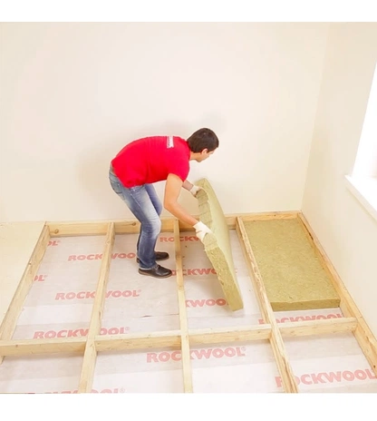 Шумопоглощающая базальтовая плита для пола ROCKWOOL ФЛОР БАТТС