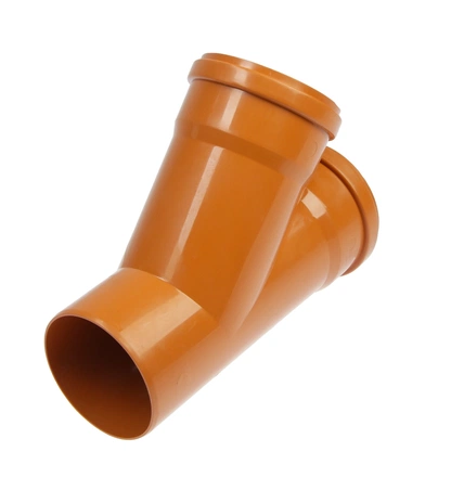 Полипропиленовый тройник наружной канализации ДУ 110 Контур ОРАНЖ