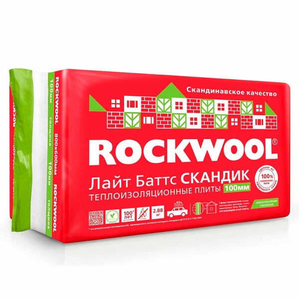 Базальтовая мягкая плита rockwool лайт баттс скандик купить в ...