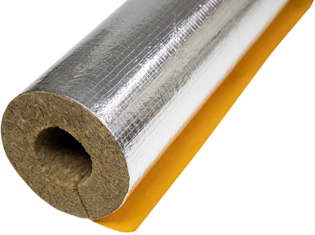Минераловатные цилиндры кашированные алюминиевой фольгой k-flex k-rock ...