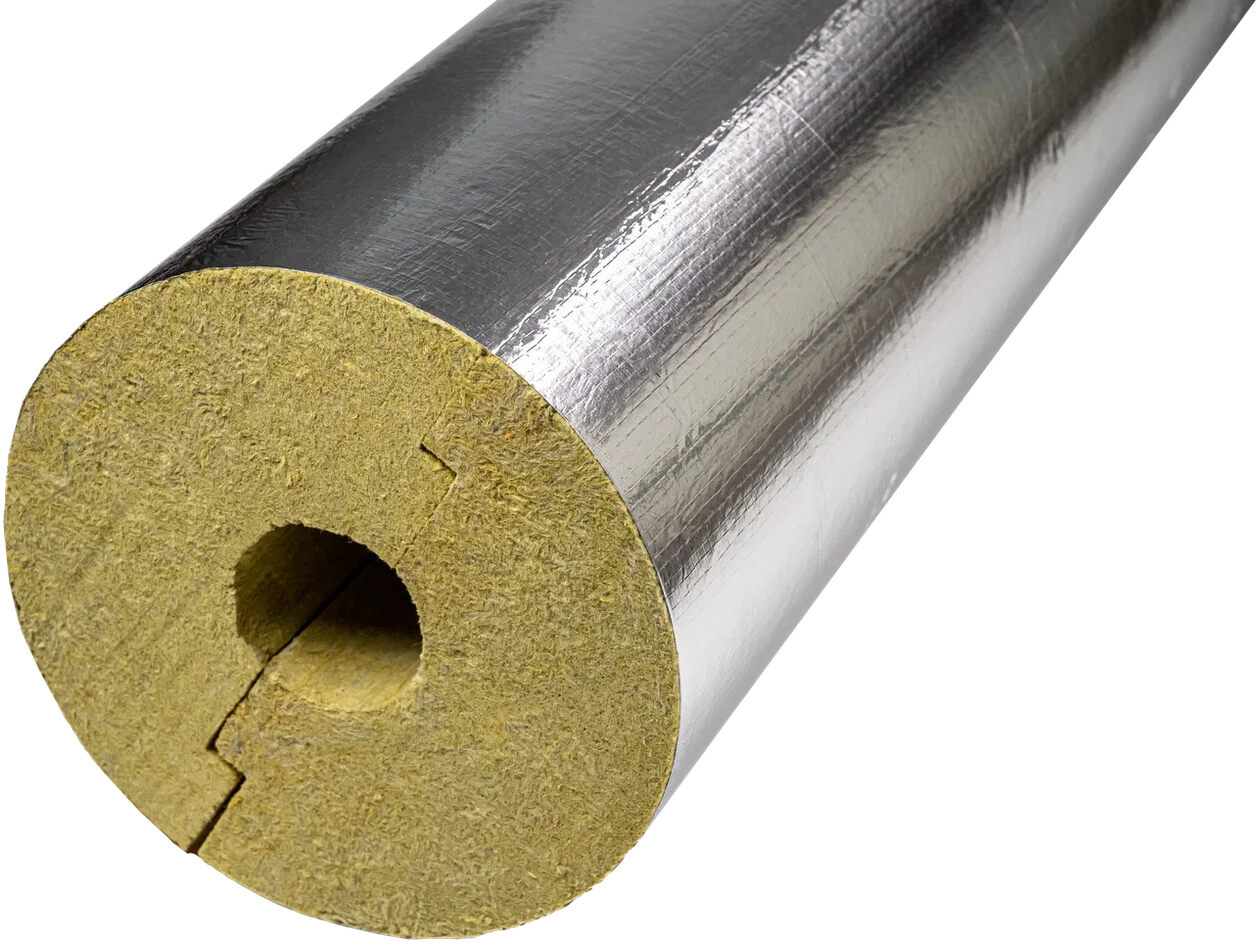 Минераловатные цилиндры кашированные алюминиевой фольгой k-flex k-rock ...