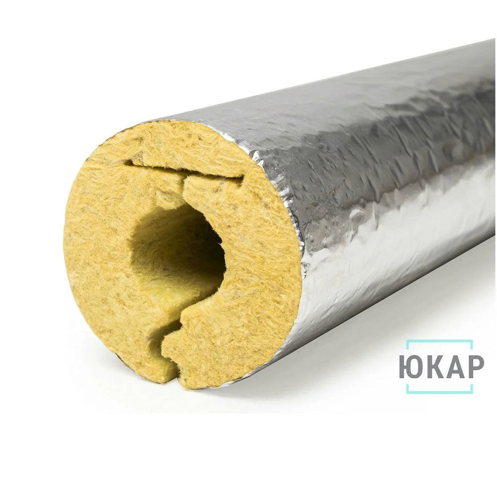Негорючие фольгированные минераловатные цилиндры экоролл кв-100 ф ...