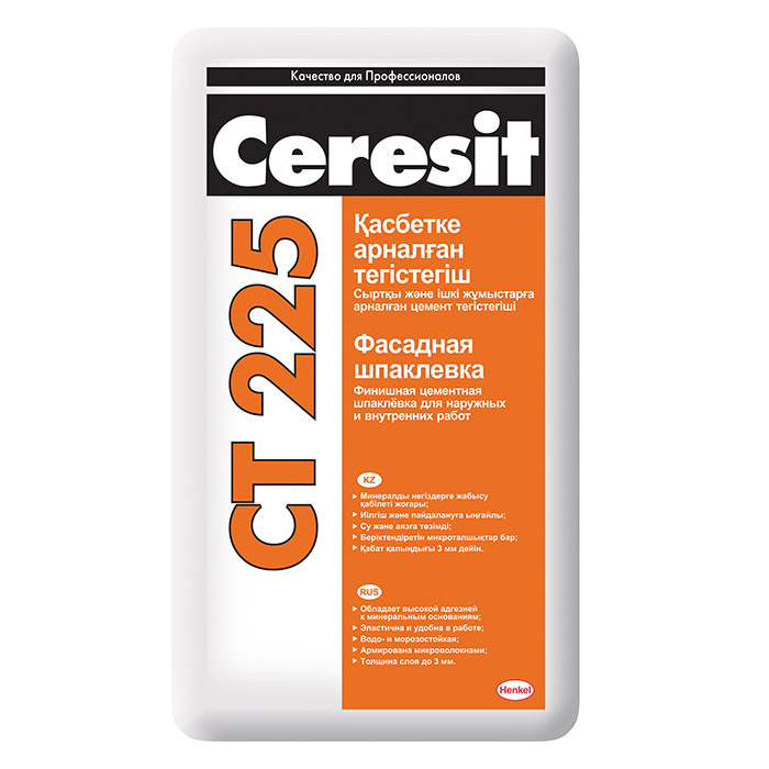 Шпаклёвка фасадная финишная ceresit ct 225 купить в Екатеринбурге ...