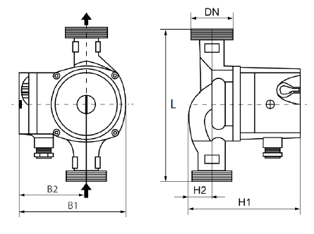 Циркуляционный насос Wellmix WRS 32/40 B (180 мм, корпус латунь)